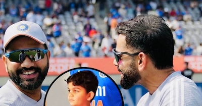 देख, मेरा डुप्लीकेट बैठा है' ...रोहित से विराट ने मिलाया अपना हमशक्ल बच्चा