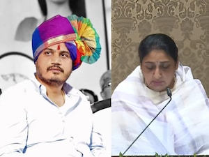 सुनेत्रा पवार को भतीजे रोहित ने दी बधाई.