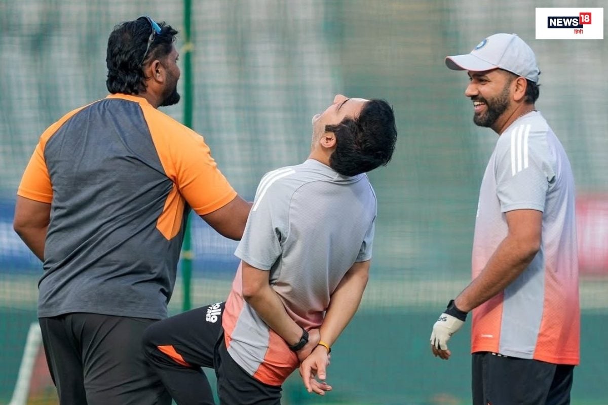रोहित शर्मा और गौतम गंभीर का ब्रोमांस देखा क्या? ट्रेनिंग सेशन में कोच साहब ने लगाए ठहाके