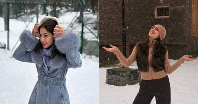 सारा अली खान की बर्फीली छुट्टियां: इब्राहिम के कंधे पर बैठीं, मांगी खास मन्नत.