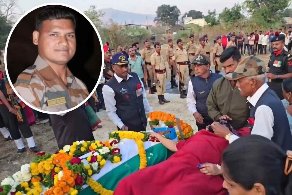 नियति का क्रूर मजाक: इधर घर आई नन्ही परी, उधर तिरंगे में लिपटकर आया जवान पिता, पत्‍नी ने स्‍ट्रेचर पर दी अंतिम विदाई