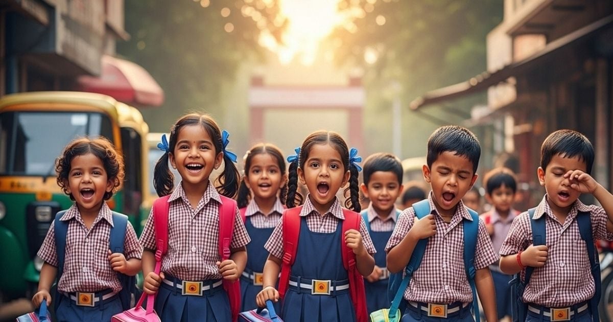 नींद में डूबी आंखें और भारी बस्ता, आखिर किसने रची बच्चों को तड़के जगाने की साजिश? देर से स्कूल के जानें फायदे