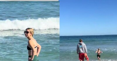 लाइफगार्ड्स की चेतावनी ने बचाया महिला की जान(फोटो: X- @TansuYegen)