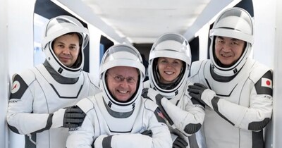 इंटरनेशनल स्पेस स्टेशन (ISS) पर मौजूद स्पेसएक्स का क्रू-11 (Photo : NASA)