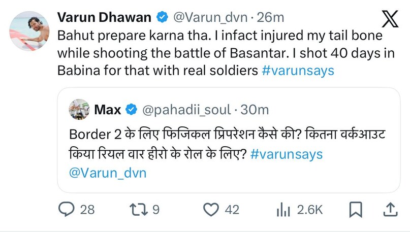 varun Dhawan, border 2, varun Dhawan border 2, varun Dhawan movie, sunny deol varun Dhawan, border 2 release date, border 2 song, sunny deol movie