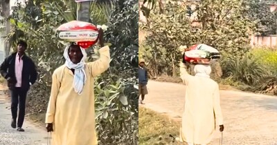 बाबा का वीडियो सोशल मीडिया पर वायरल. (फोटो साभारः एक्स हेंडल @afjalrajguru)