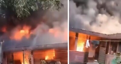 बांग्लादेश में हिंदू शिक्षक का घर जालाय गया.