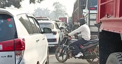 भागलपुर में ट्रैफिक जाम.