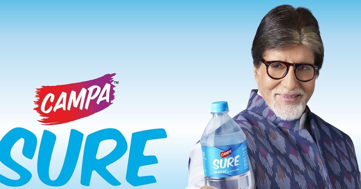रिलायंस इंडस्‍ट्रीज के पैकेज्‍ड वॉटर 'कैंपा-श्योर’ के ब्रांड एंबेसडर बने अमिताभ बच्चन, 250 एमएल से 20 लीटर तक मिलेगी पैकिंग