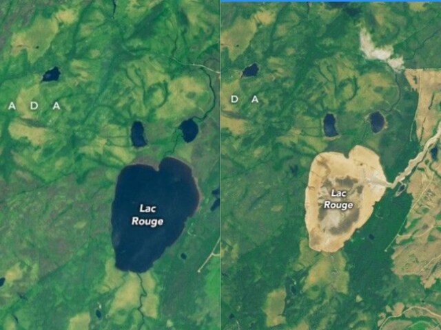 Science News in Hindi | Canada Lake Rouge Disappeared | Nasa Satellite ...