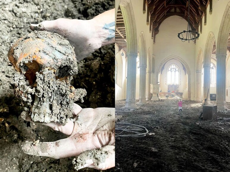 दंपत्ति को चर्च के नीचे दबी हुई 83 लाशें मिलीं