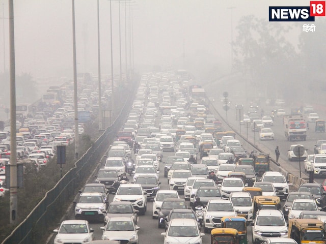 दिल्‍ली में 5 किलोमीटर लंबा जाम, मेरठ एक्‍सप्रेसवे पर लगा गाड़ियों का रेला