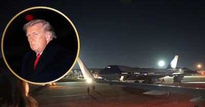 डोनाल्ड ट्रंप का विमान आधीरात को लौटाना पड़ा. (Credit- Reuters)