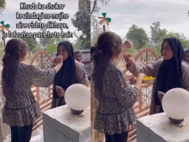 A Hindu girl welcomed her Muslim boyfriend in a way that people kept watching