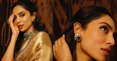 शोभिता धुलिपाला साड़ी लुक