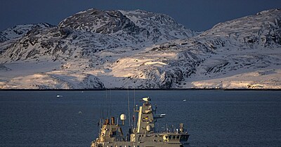 ग्रीनलैंड पहुंचा डेनमार्क का जहाज.