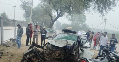 हरियाणा के हिसार में रोड एक्सीडेंट.