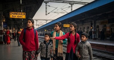 बच्चों को बचाया. (एआई तस्वीर)