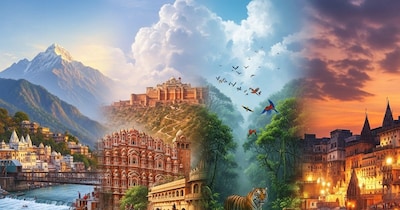 ऋषिकेश,जयपुर, जिम कॉर्बेट, वाराणसी,