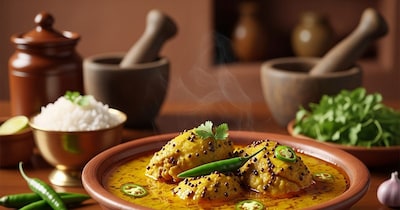 Bored of Chicken Curry? Try Bengal's Traditional Shoroshe Murgi!
