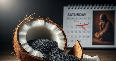 सूखा नारियल और काले तिल का उपाय