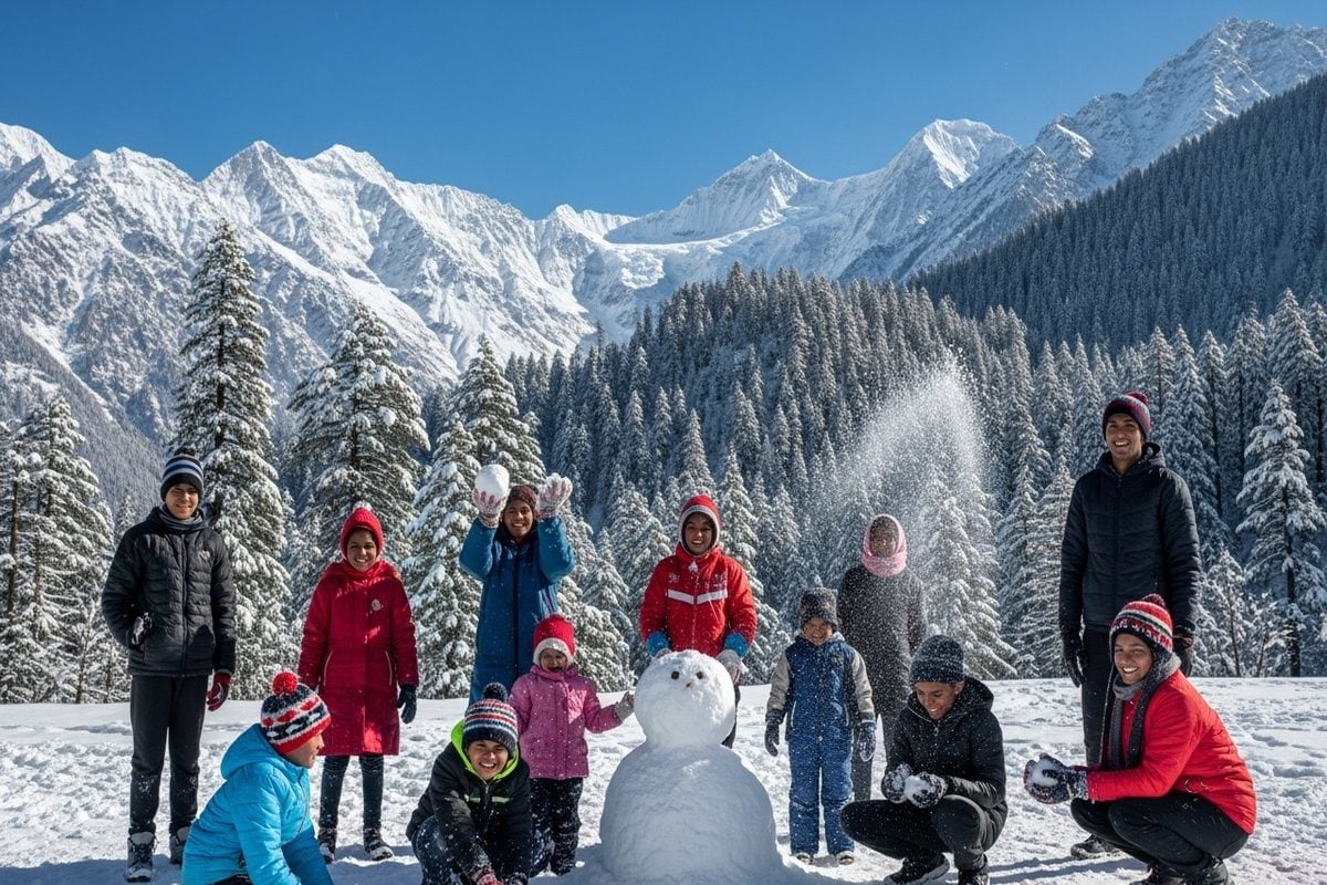 ऊंची पहाड़ियों पर बर्फ से लदे पेड़ जनवरी में घूमने के लिए बेस्ट 5 जगह