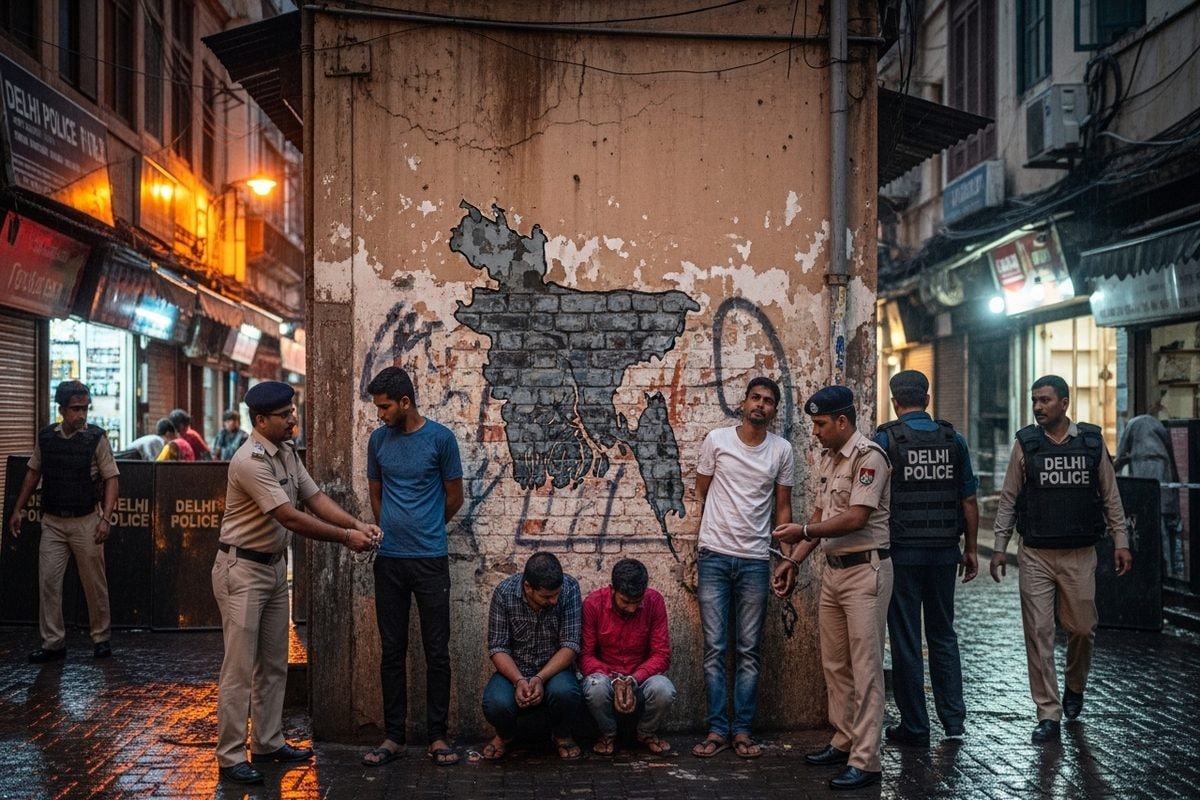 दिल्‍ली पुलिस की इलाके की घेराबंदी, एक-एक कर पांच की हुई गिरफ्तारी, बांग्‍लादेश से मिला कनेक्‍शन