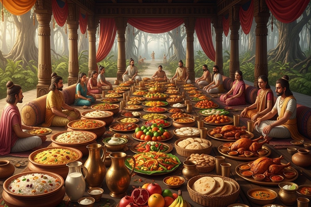 क्या था रामायणकाल का खाना - पीना कौन करता था मांसाहार महलों में कैसी थी थाली