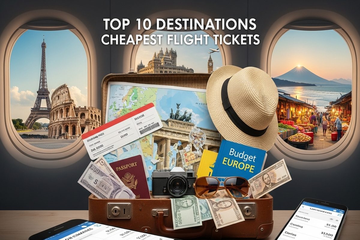 Cheapest Flight Tickets Destinations : साल 2026 में सबसे सस्ते फ्लाइट टिकट वाले टॉप 10 डेस्टिनेशन जानें सबसे कम कहां
