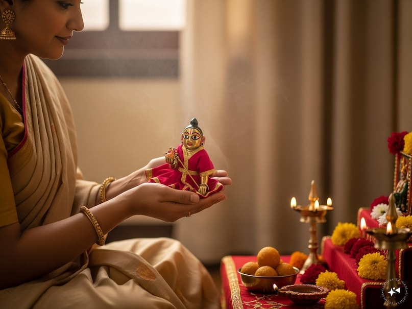 Laddu Gopal bathing rituals