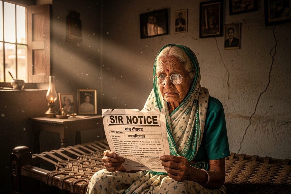 SIR का नोटिस मिलते ही घबरा गई थी बुजुर्ग महिला सहमी-सहमी पहुंची सुनवाई के लिए हार्ट अटैक से हो गई मौत