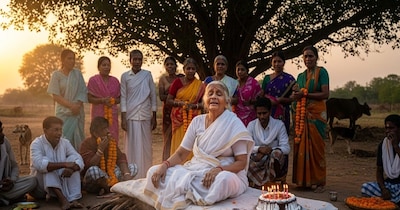 नागपुर में 103 साल की बुजुर्ग महिला को मृत मानकर शमशान ले जाने की तैयारी थी. (फोटो AI)