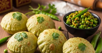 मटर की कुरकुरी पूड़ी बनाने का तरीका