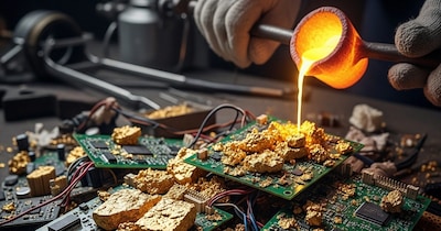 Chinese Scientists Uncover Cheap, Eco-Friendly Method to Extract Gold from E-Waste