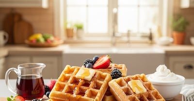 बेकरी स्टाइल वॉफल्स रेसिपी