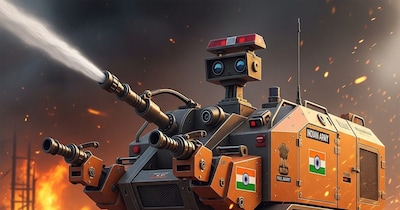 इंडियन आर्मी की ताकत बनेगा ये रोबोट. (एआई इमेज)