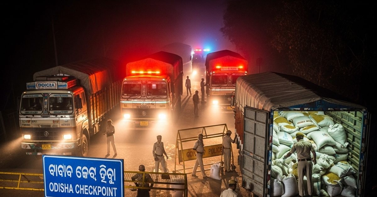 बंगाल से ओडिशा बॉर्डर पर धर्राटे मराते हुई घुसी ट्रक, तभी पुलिस की पड़ी नजर, 1800 बोरियां तुरंत जब्त
