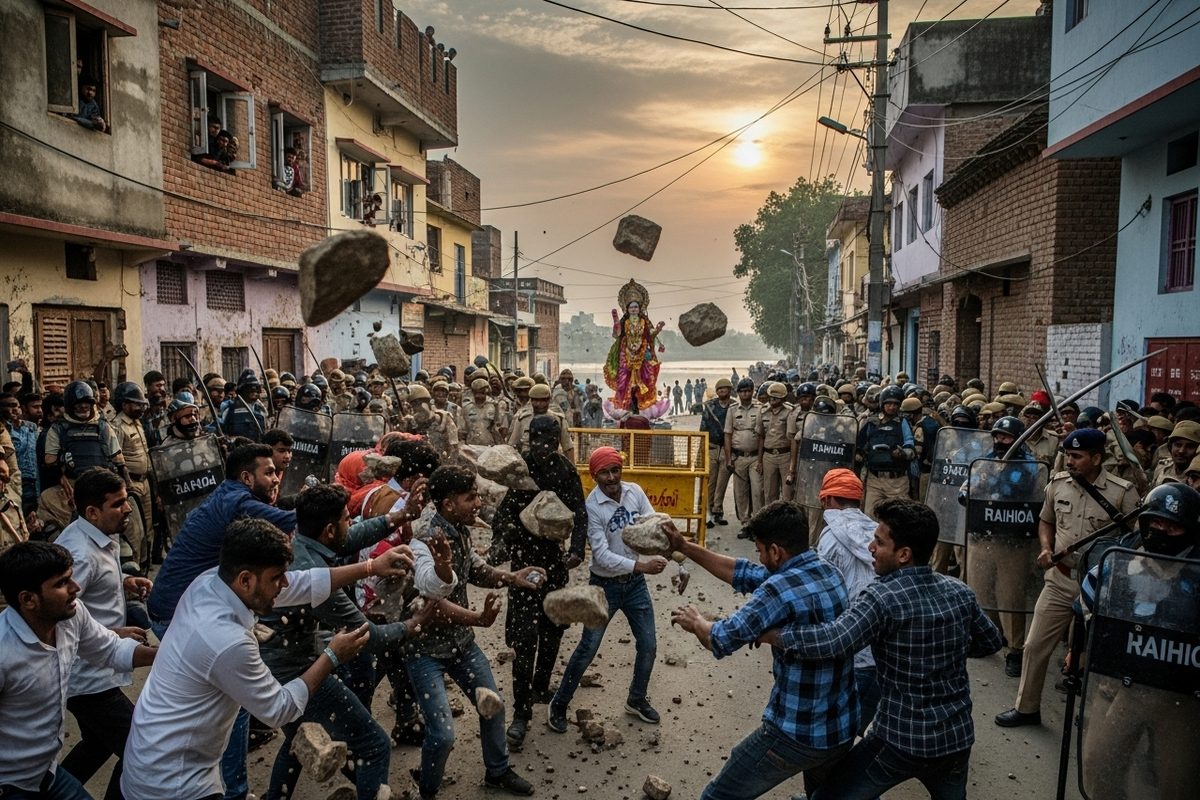 Darbhanga News: बिहार में सरस्वती विसर्जन के बाद दो समुदायों में पथराव, भारी पुलिस बल तैनात