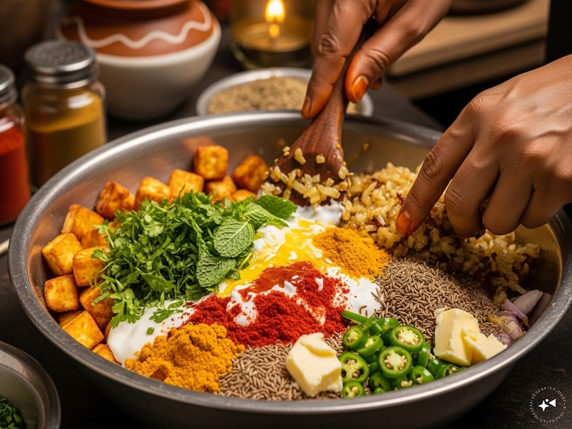 Hyderabadi Paneer Biryani Recipe