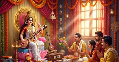 वसंत पंचमी को सरस्वती पूजा करते हैं.