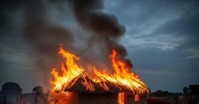 झोपड़ी में लगी आग में जलकर 53 वर्षीय किसान पी. शक्तिवेल और उनकी 40 वर्षीय लिव-इन पार्टनर एस. अमृतम की मौत हो गई.