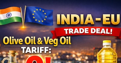 India-EU FTA: Olive Oil Prices to Drop by 20-35% as Tariffs Eliminated