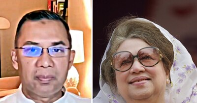 तारिक रहमान और खालिद जिया.