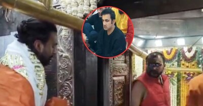 केएल राहुल, गौतम गंभीर ने महाकालेश्वर मंदिर में टेका मत्था.