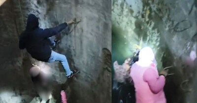 कुएं में रेस्क्यू के लिए उतरे ग्रामीण.