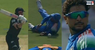 कुलदीप यादव ने हेनरी निकोल्स का छोड़ा लड्डू कैच.