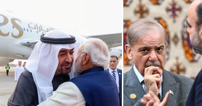 यूएई के राष्ट्रपति भारत की 3 घंटे की यात्रा पर आए थे.