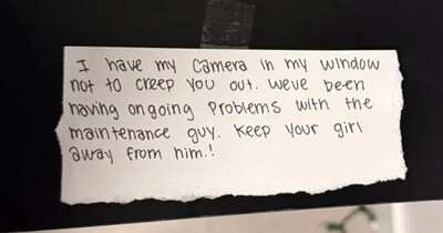 महिला को घर में मिला नोट. (फोटो: Reddit)