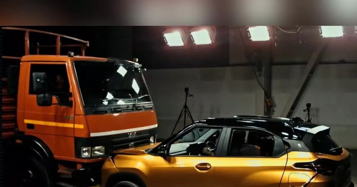 …when Punch collided with the truck! Tata showed its strength, SUV achieved 5 star rating