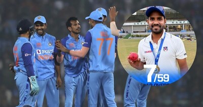 शिवम मावी ने विदर्भ के खिलाफ लिए सात विकेट.